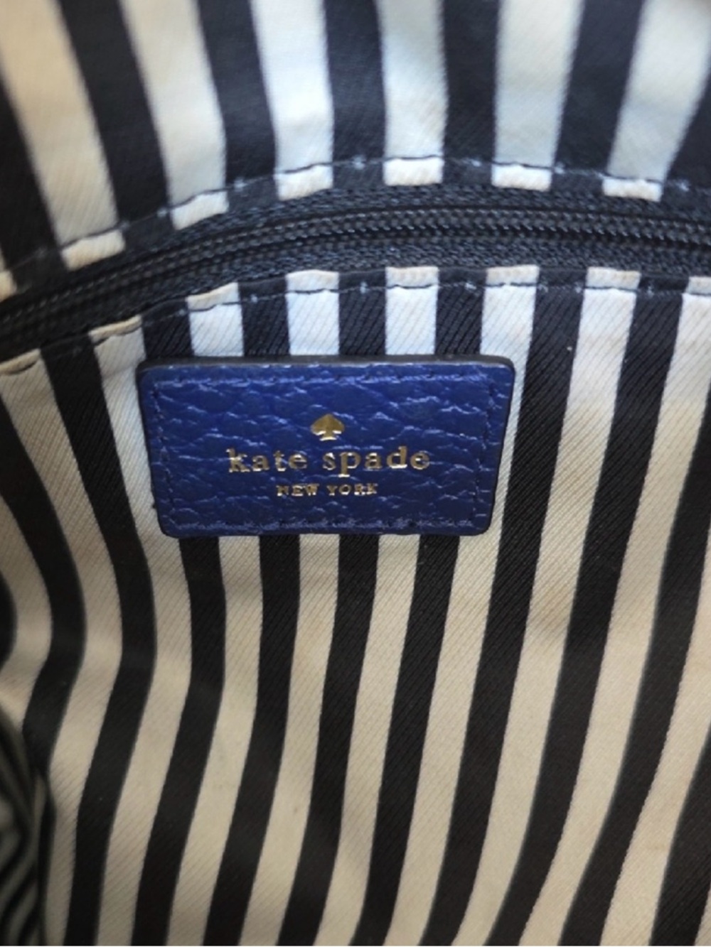 kate spade cobalt blue pebbled leather crossbody bag - Picture 4 of 6